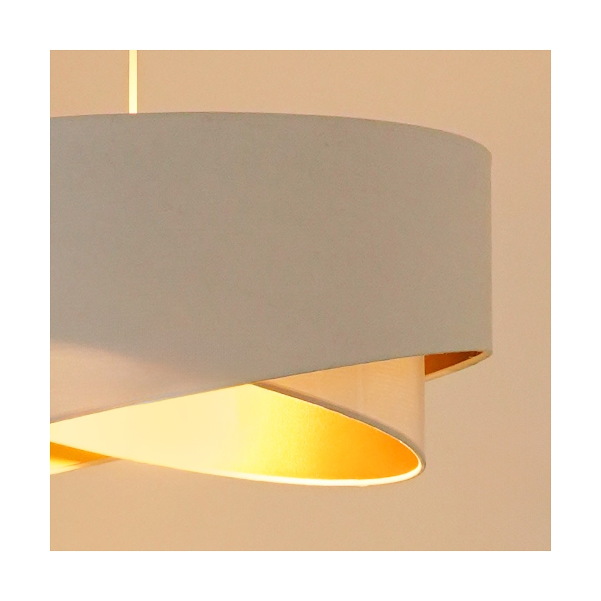 Brilagi - LED Lustra ar auklu LYRA 1xE27/15W/230V balta/zelta