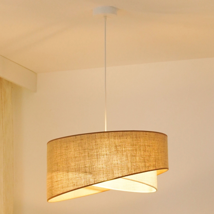Brilagi - LED Lustra ar auklu LYRA 1xE27/15W/230V bēša/krēmkrāsa
