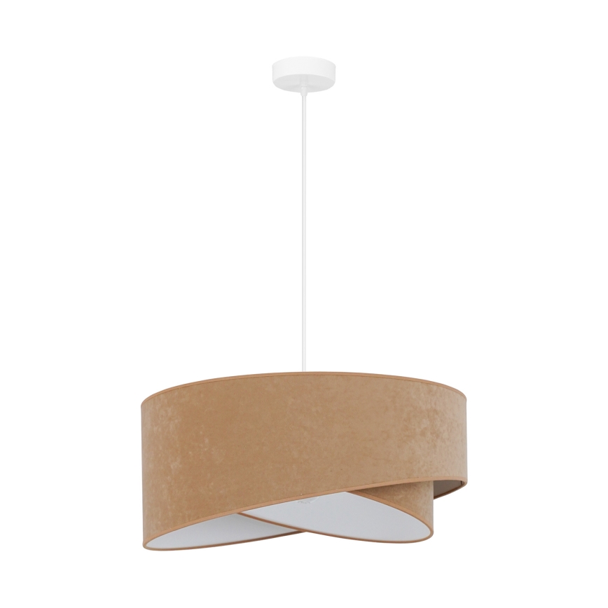 Brilagi - LED Lustra ar auklu LYRA 1xE27/15W/230V brūna/balta