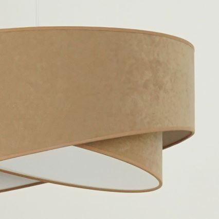 Brilagi - LED Lustra ar auklu LYRA 1xE27/15W/230V brūna/balta