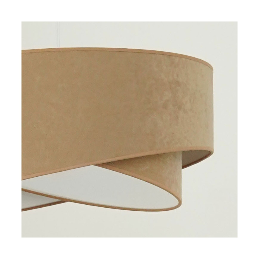 Brilagi - LED Lustra ar auklu LYRA 1xE27/15W/230V brūna/balta