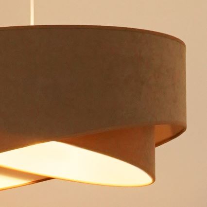 Brilagi - LED Lustra ar auklu LYRA 1xE27/15W/230V brūna/balta