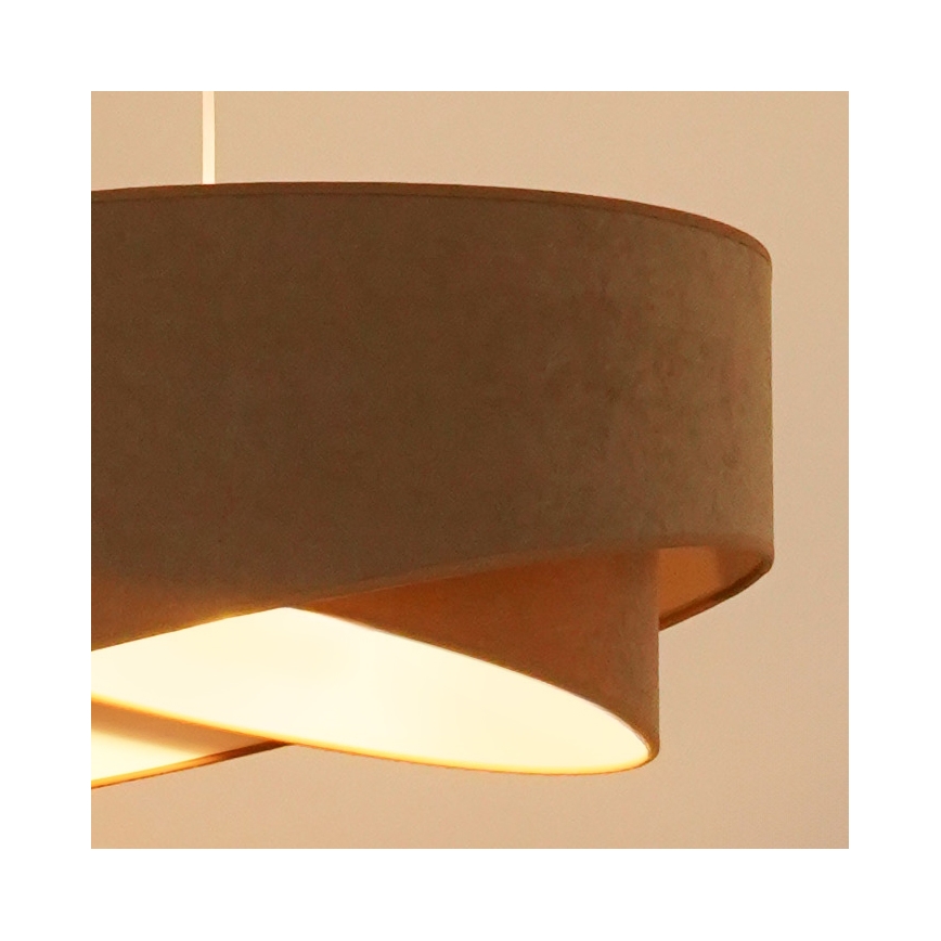 Brilagi - LED Lustra ar auklu LYRA 1xE27/15W/230V brūna/balta