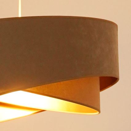 Brilagi - LED Lustra ar auklu LYRA 1xE27/15W/230V brūna/zelta