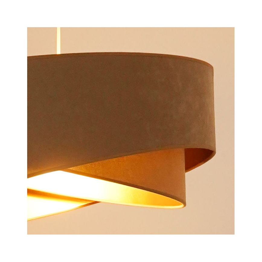Brilagi - LED Lustra ar auklu LYRA 1xE27/15W/230V brūna/zelta