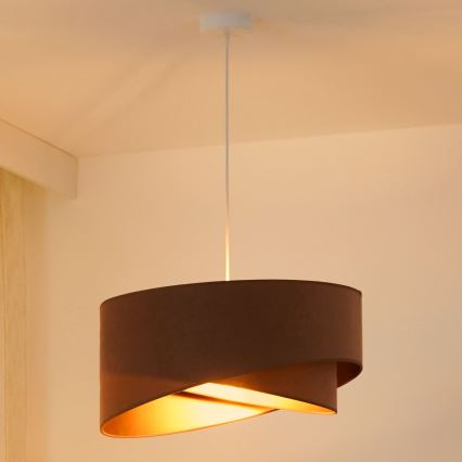 Brilagi - LED Lustra ar auklu LYRA 1xE27/15W/230V brūna/zelta