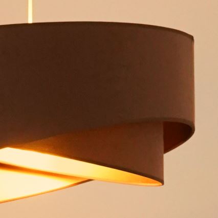 Brilagi - LED Lustra ar auklu LYRA 1xE27/15W/230V brūna/zelta
