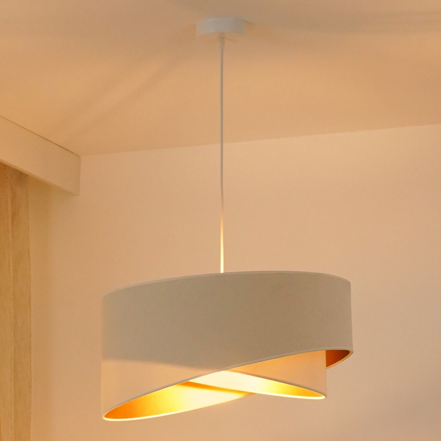Brilagi - LED Lustra ar auklu LYRA 1xE27/15W/230V krēmkrāsa/balta