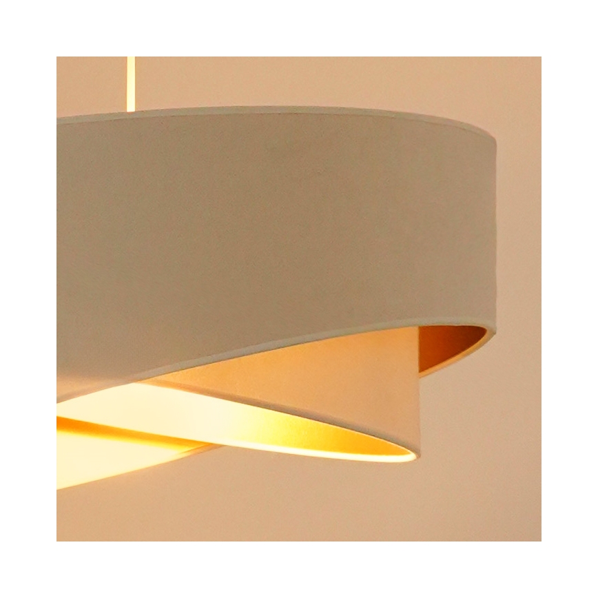 Brilagi - LED Lustra ar auklu LYRA 1xE27/15W/230V krēmkrāsa/balta