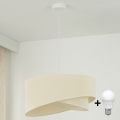 Brilagi - LED Lustra ar auklu LYRA 1xE27/15W/230V krēmkrāsa