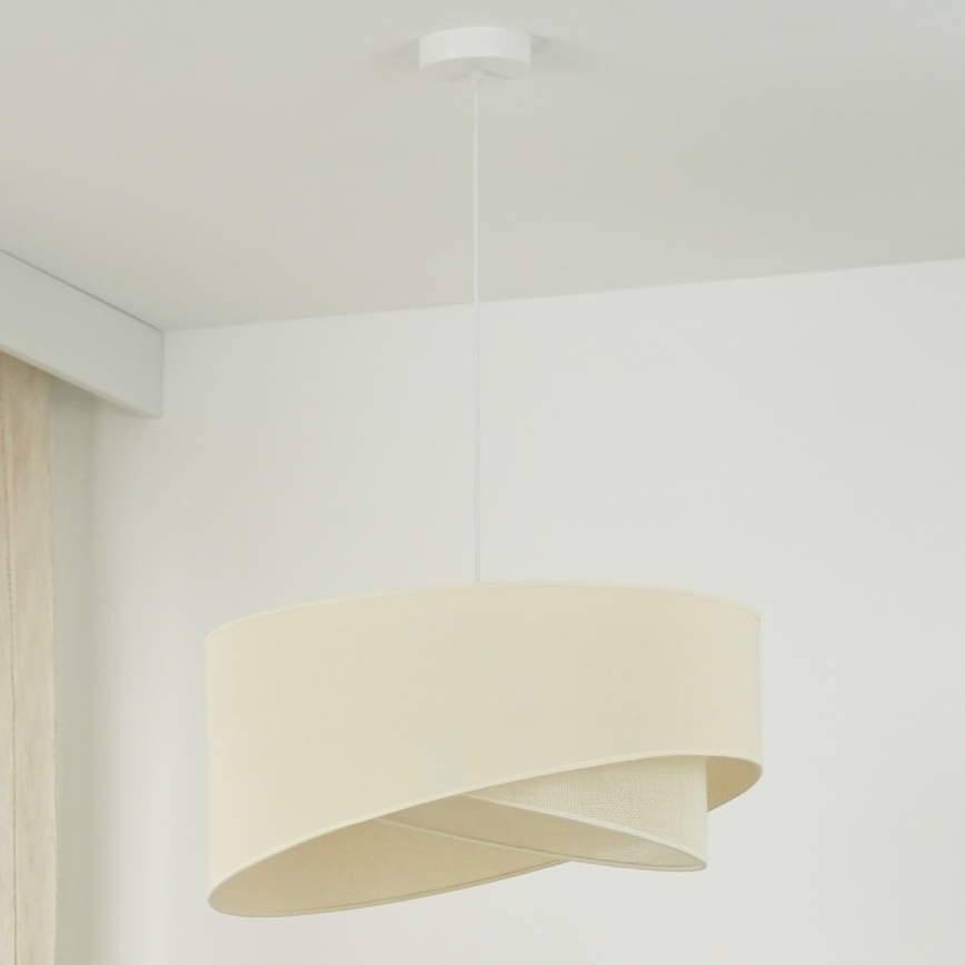 Brilagi - LED Lustra ar auklu LYRA 1xE27/15W/230V krēmkrāsa