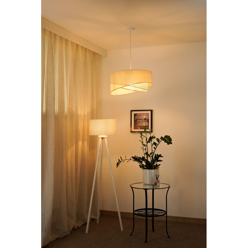 Brilagi - LED Lustra ar auklu LYRA 1xE27/15W/230V krēmkrāsa