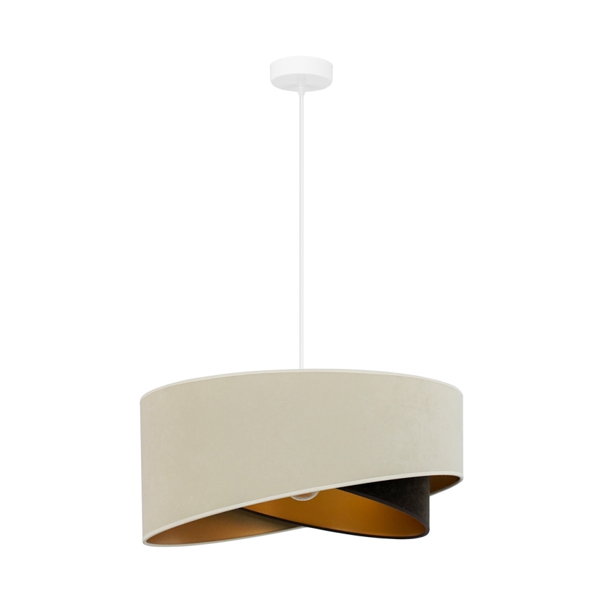 Brilagi - LED Lustra ar auklu LYRA 1xE27/15W/230V krēmkrāsa/melna/zelta