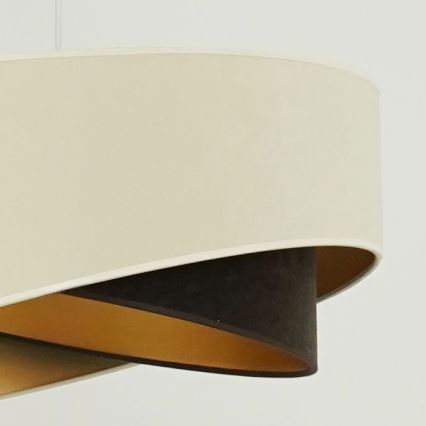 Brilagi - LED Lustra ar auklu LYRA 1xE27/15W/230V krēmkrāsa/melna/zelta