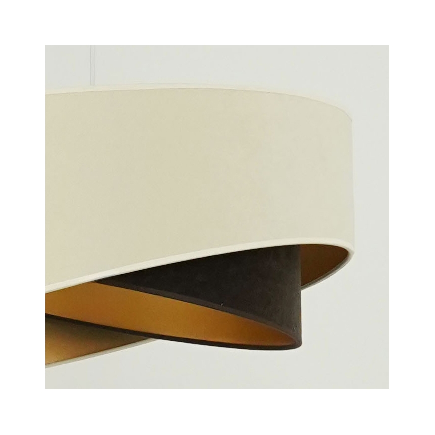 Brilagi - LED Lustra ar auklu LYRA 1xE27/15W/230V krēmkrāsa/melna/zelta