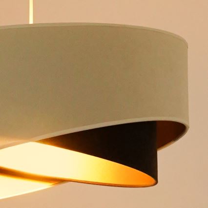 Brilagi - LED Lustra ar auklu LYRA 1xE27/15W/230V krēmkrāsa/melna/zelta
