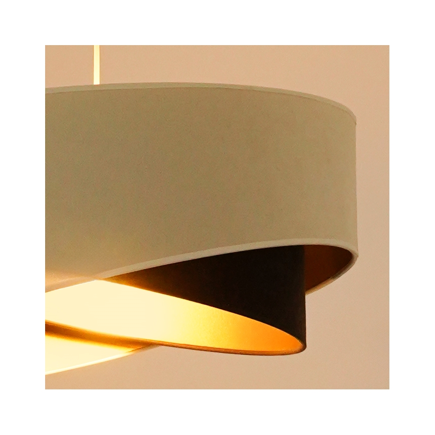 Brilagi - LED Lustra ar auklu LYRA 1xE27/15W/230V krēmkrāsa/melna/zelta