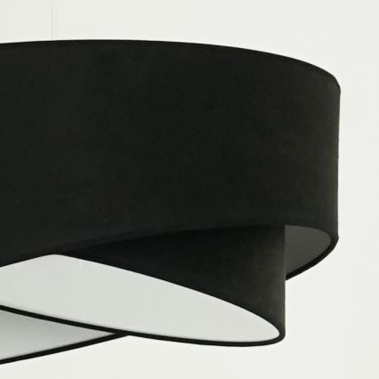 Brilagi - LED Lustra ar auklu LYRA 1xE27/15W/230V melna/balta