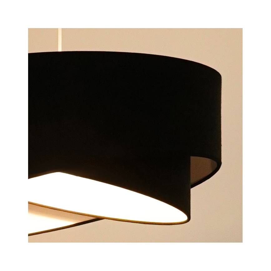 Brilagi - LED Lustra ar auklu LYRA 1xE27/15W/230V melna/balta