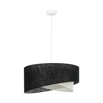 Brilagi - LED Lustra ar auklu LYRA 1xE27/15W/230V melna/krēmkrāsa