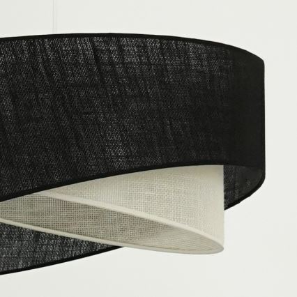 Brilagi - LED Lustra ar auklu LYRA 1xE27/15W/230V melna/krēmkrāsa