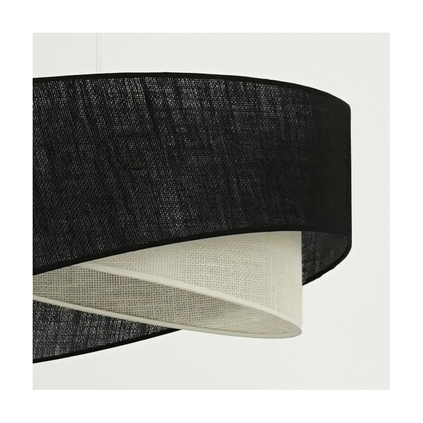 Brilagi - LED Lustra ar auklu LYRA 1xE27/15W/230V melna/krēmkrāsa