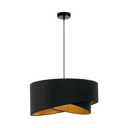 Brilagi - LED Lustra ar auklu LYRA 1xE27/15W/230V melna/zelta