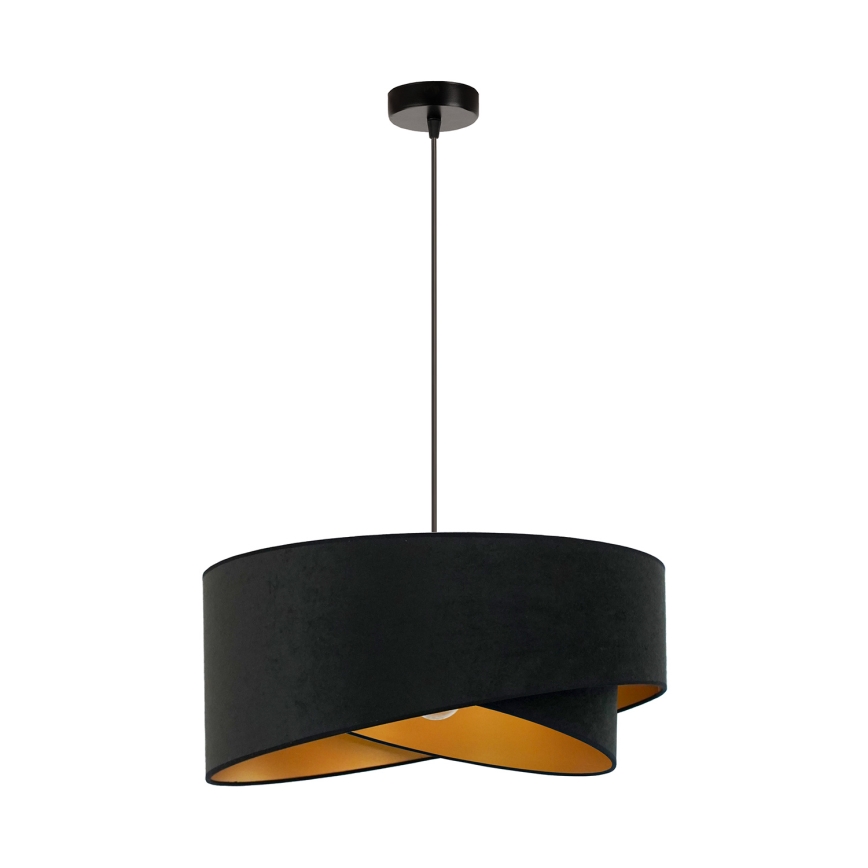 Brilagi - LED Lustra ar auklu LYRA 1xE27/15W/230V melna/zelta