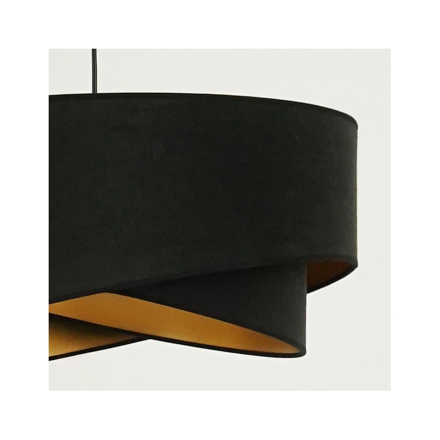 Brilagi - LED Lustra ar auklu LYRA 1xE27/15W/230V melna/zelta