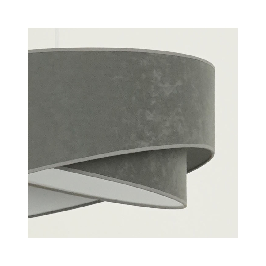 Brilagi - LED Lustra ar auklu LYRA 1xE27/15W/230V pelēka/balta