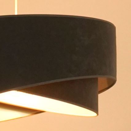 Brilagi - LED Lustra ar auklu LYRA 1xE27/15W/230V pelēka/balta