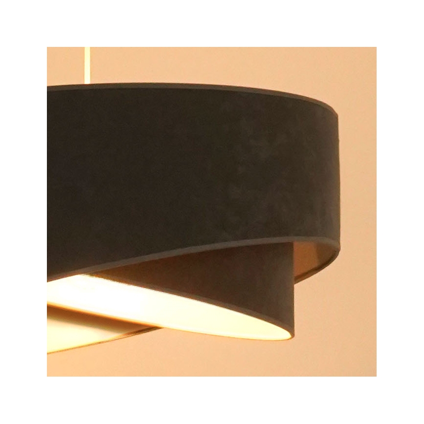 Brilagi - LED Lustra ar auklu LYRA 1xE27/15W/230V pelēka/balta