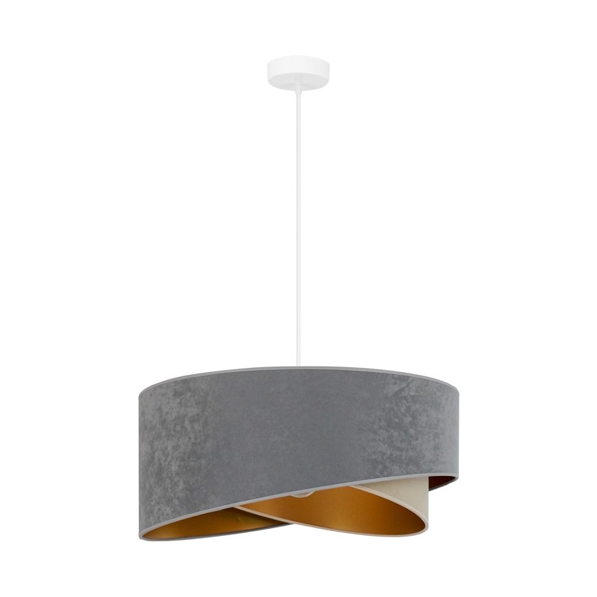 Brilagi - LED Lustra ar auklu LYRA 1xE27/15W/230V pelēka/bēša/zelta