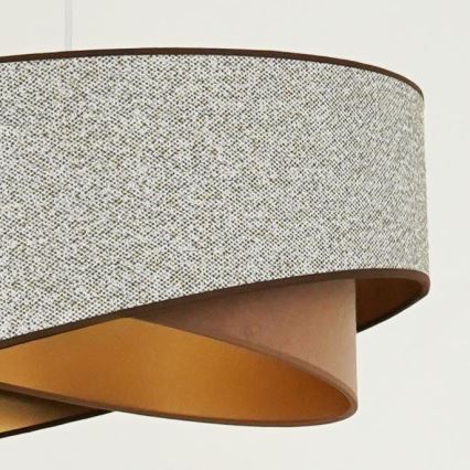 Brilagi - LED Lustra ar auklu LYRA 1xE27/15W/230V pelēka/krēmkrāsa/zelta
