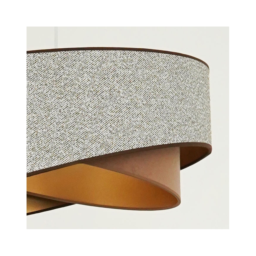Brilagi - LED Lustra ar auklu LYRA 1xE27/15W/230V pelēka/krēmkrāsa/zelta