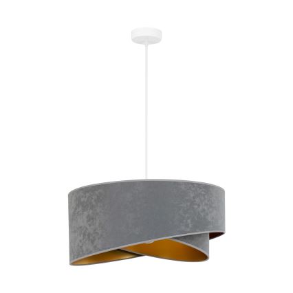 Brilagi - LED Lustra ar auklu LYRA 1xE27/15W/230V pelēka/zelta