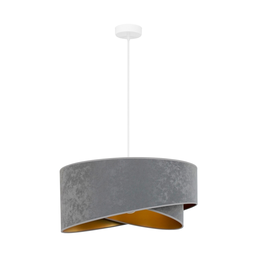 Brilagi - LED Lustra ar auklu LYRA 1xE27/15W/230V pelēka/zelta