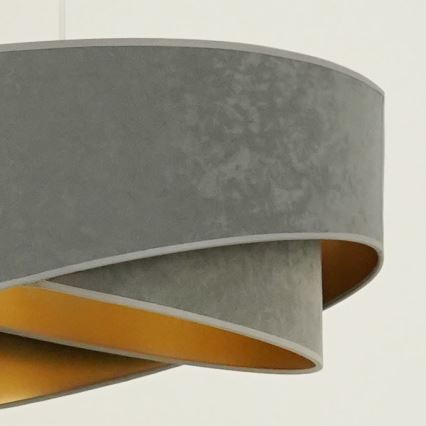 Brilagi - LED Lustra ar auklu LYRA 1xE27/15W/230V pelēka/zelta
