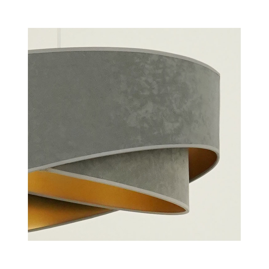 Brilagi - LED Lustra ar auklu LYRA 1xE27/15W/230V pelēka/zelta