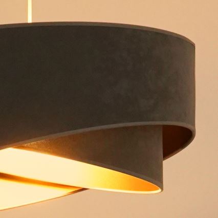Brilagi - LED Lustra ar auklu LYRA 1xE27/15W/230V pelēka/zelta