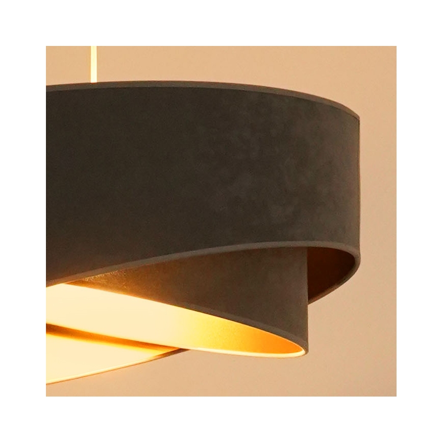 Brilagi - LED Lustra ar auklu LYRA 1xE27/15W/230V pelēka/zelta