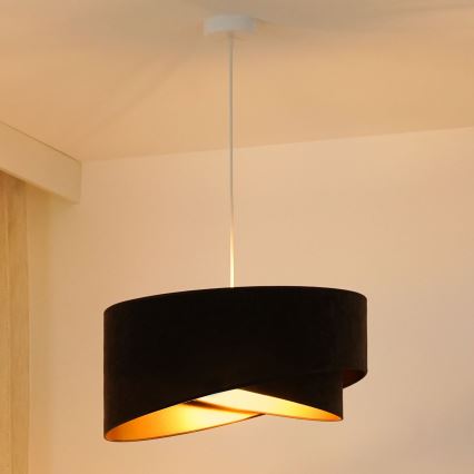Brilagi - LED Lustra ar auklu LYRA 1xE27/15W/230V tumši brūna/zelta