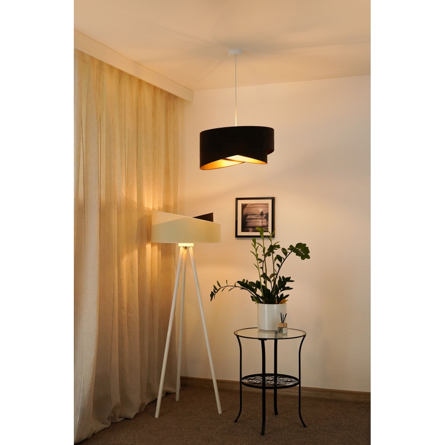 Brilagi - LED Lustra ar auklu LYRA 1xE27/15W/230V tumši brūna/zelta