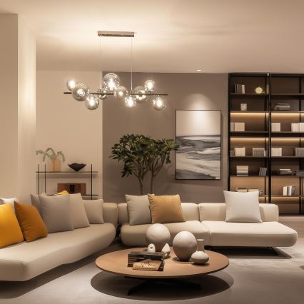 Brilagi - LED Lustra ar auklu MILLA 10xG9/3W/230V spīdīgi hromēts/dūmakains