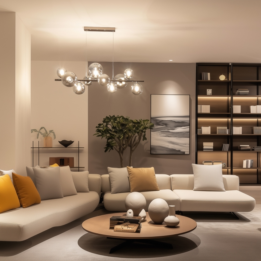 Brilagi - LED Lustra ar auklu MILLA 10xG9/3W/230V spīdīgi hromēts/dūmakains