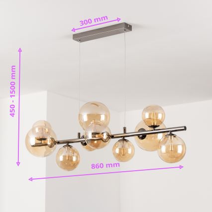 Brilagi - LED Lustra ar auklu MILLA 10xG9/3W/230V spīdīgi hromēts/zelta