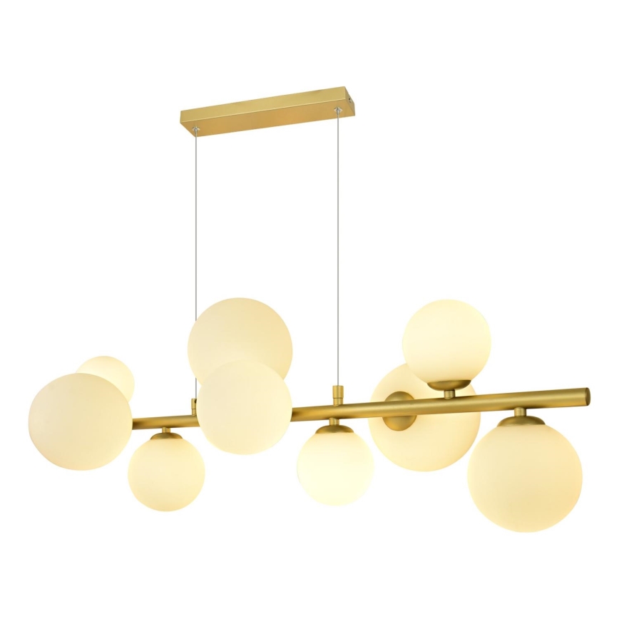 Brilagi - LED Lustra ar auklu MILLA 10xG9/3W/230V zelta/balta