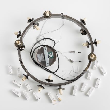 Brilagi - LED Lustra ar auklu MILLA 15xG9/3W/230V spīdīgi hromēts/balta