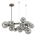 Brilagi - LED Lustra ar auklu MILLA 15xG9/3W/230V spīdīgi hromēts/dūmakains