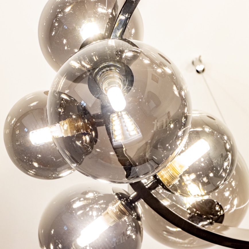 Brilagi - LED Lustra ar auklu MILLA 15xG9/3W/230V spīdīgi hromēts/dūmakains